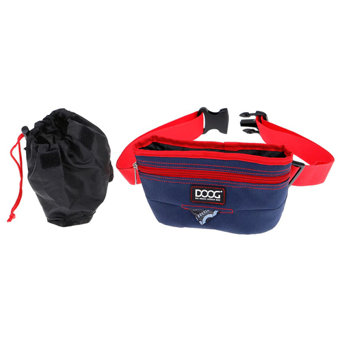 DOOG Treat Pouch - Snacktasche/Leckerlitasche Large navy/rot