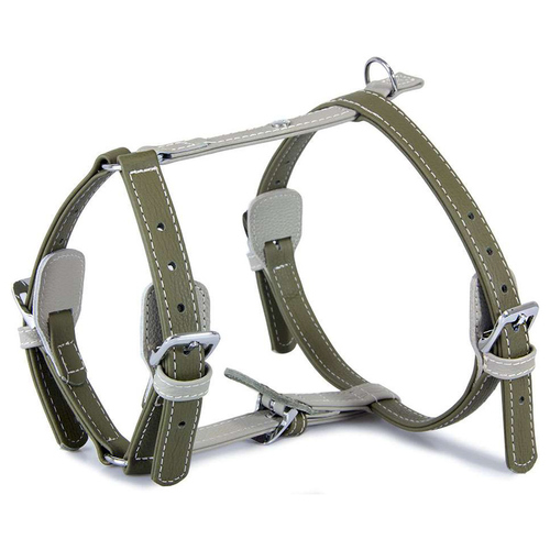 Das Lederband Geschirr Amsterdam Capers/Grey, Halsumfang: 25-45 cm