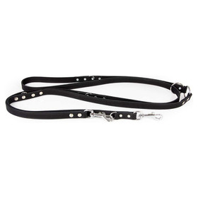 The leather strap dog leash Weinheim Black long