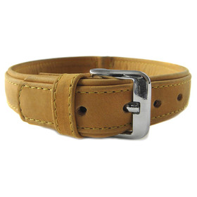El collar para perros con correa de cuero Boston arena/arena