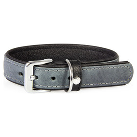 Collar para perros con correa de cuero Vancouver Granito/Negro