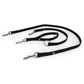 The leather strap universal dog leash Weinheim Black
