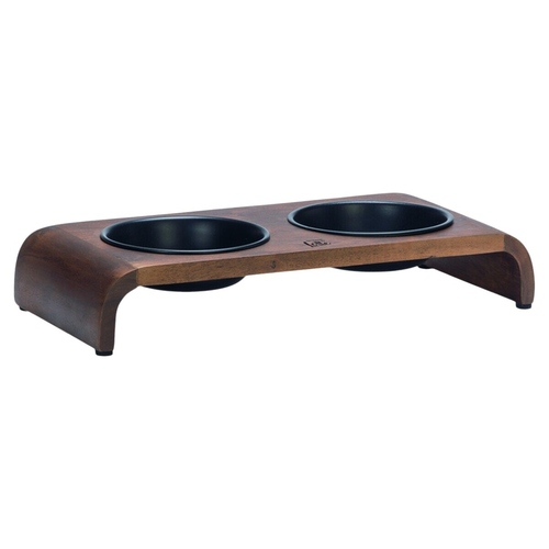 Designed by Lotte Dinnerset Melora aus Holz schwarz für Hunde, Maße: 36 x 17 x 6,5 cm