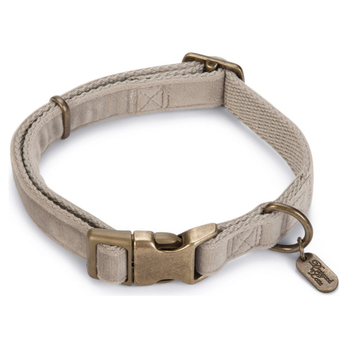 Designed by Lotte Hundehalsband Velura grau