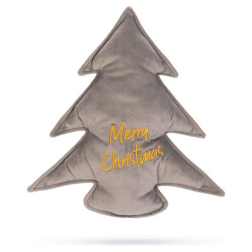 Designed by Lotte Hundespielzeug Weihnachtsbaum aus Samt grau