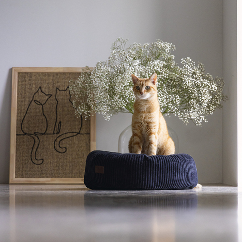 weitere Abbildung Designed by Lotte Katzenbett Ribbed mit hohem Rand anthrazit