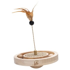 Abbildung Designed by Lotte Katzenspielzeug Winni braun aus Holz