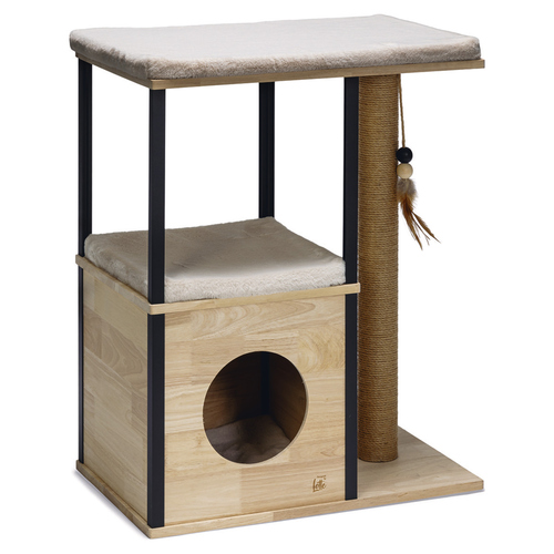 Kratzbaum Nala aus Holz braun fr Katzen - Designed by Lotte, 65x40x82 cm |  eBay.de
