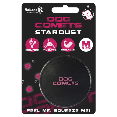 Dog Comets Hundespielzeug Ball Stardust schwarz/rosa