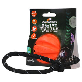 Abbildung Dog Comets Hundespielzeug Ball Swift Tuttle mit Seil orange