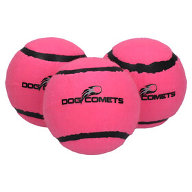 Abbildung Dog Comets Hundespielzeug Starlight Tennisball rosa - 3er Pack