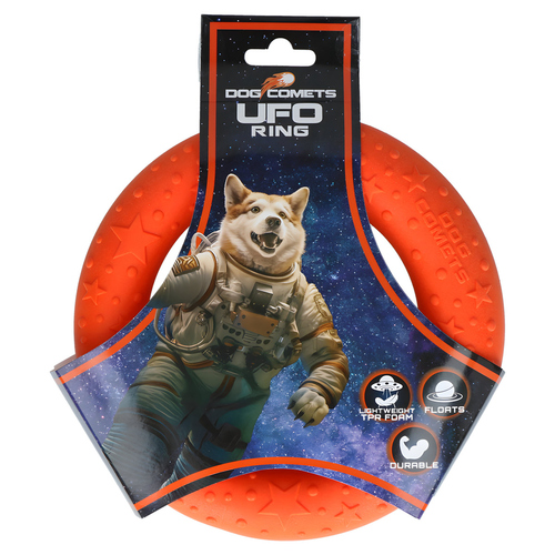 weitere Abbildung Dog Comets Hundespielzeug UFO Ring orange