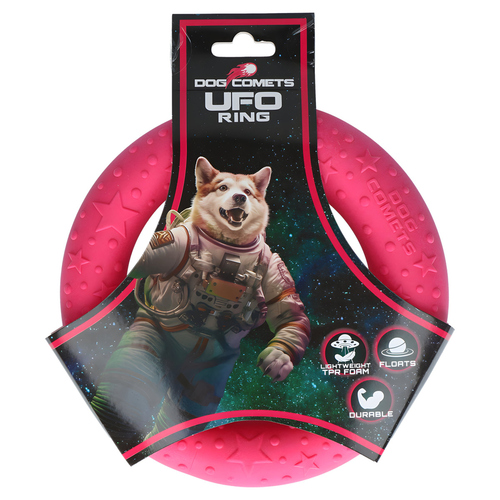 weitere Abbildung Dog Comets Hundespielzeug UFO Ring rosa