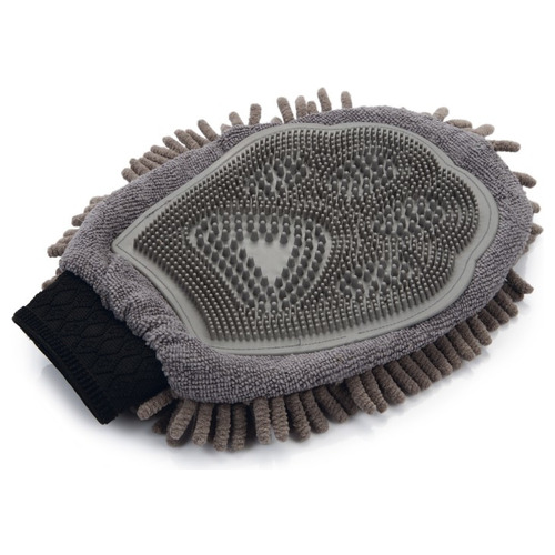 Dogs Gone Smart Dirty Dog Grooming Mitt grau