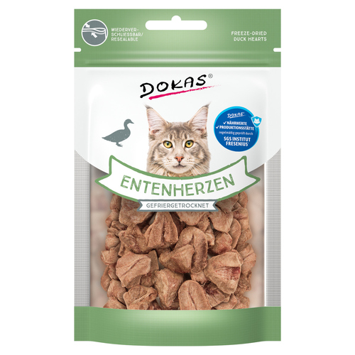 Produktbild von Dokas Entenherzen gefriergetrocknet - 6 x 15 g