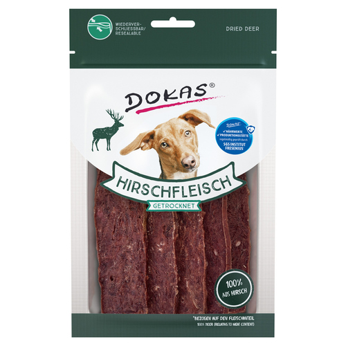 Dokas Hirschfleisch getrocknet 60 g - 12 Stück - Sparpaket