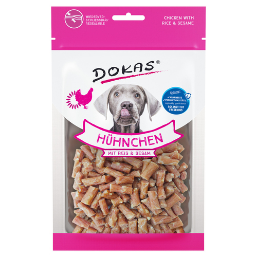 Dokas Hühnchen mit Reis 70 g - 12 Stück - Sparpaket