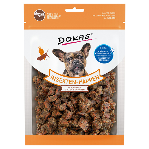 Dokas Insekten-Happen mit Mehlwürmern, Grillen und Karotte 100 g