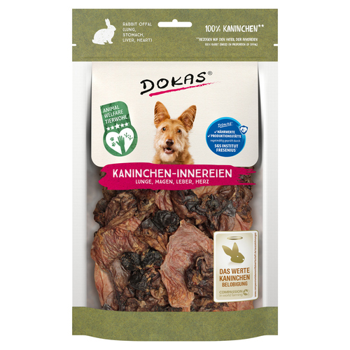Dokas Kaninchen-Innereien (Lunge, Magen, Leber, Herz) 100 g