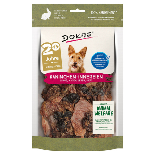Dokas Kaninchen-Innereien (Lunge, Magen, Leber, Herz) 100 g