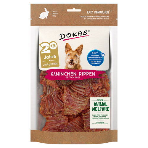 Dokas Kaninchen-Rippen mit Fleisch 100 g - 7 Stück - Sparpaket