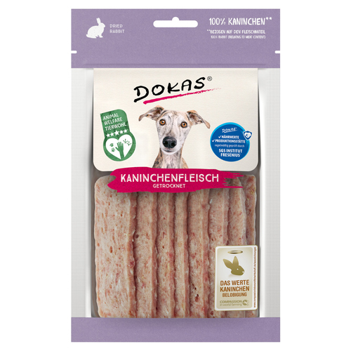 Dokas Kaninchenfleisch getrocknet 70 g - 12 Stück - Sparpaket