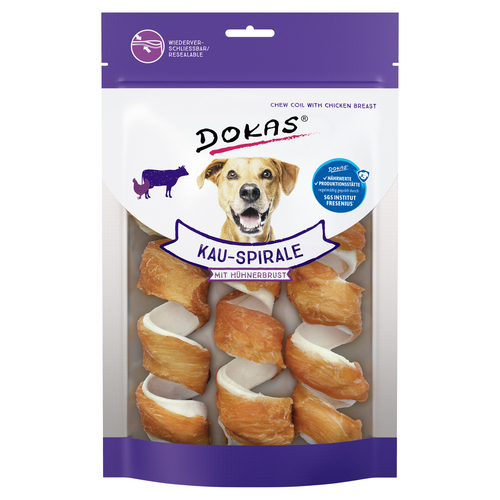 Dokas Kauspirale mit Hühnerbrust 110 g - 8 Stück - Sparpaket