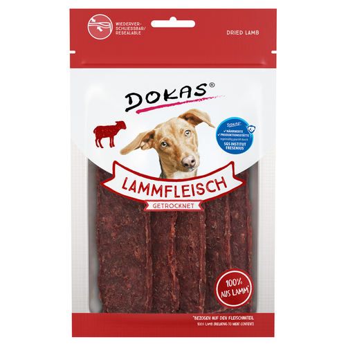 Dokas Lammfleisch getrocknet 70 g - 12 Stück - Sparpaket