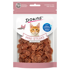 Abbildung Dokas Mini Steaks mit Hhnchen & Fisch 25 g