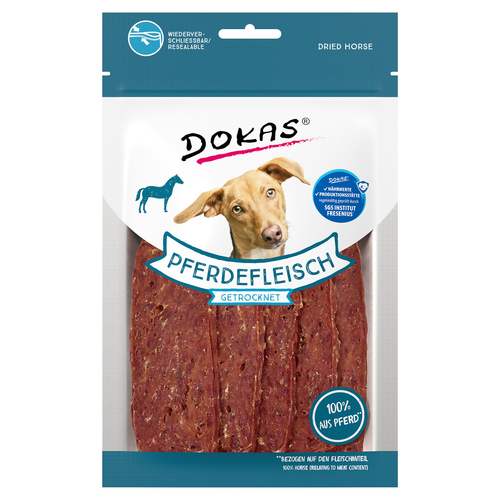 Dokas Pferdefleisch getrocknet 60 g - 12 Stück / Sparpaket