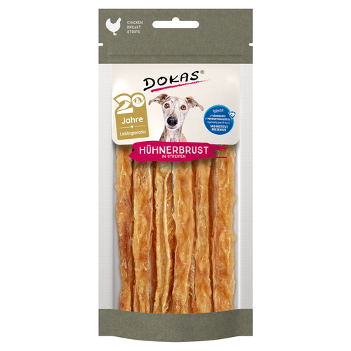 Dokas Welfare Chicken - Hühnerbrust in Streifen 50 g - 11 Stück / Sparpaket
