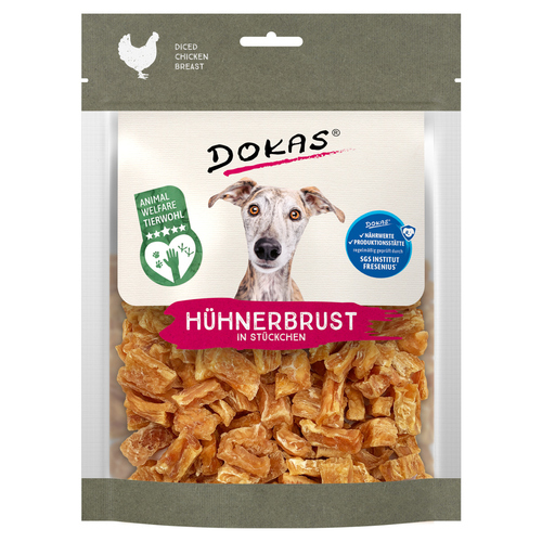 Dokas Welfare Chicken - Hühnerbrust in Stücken 170 g - 7 Stück / Sparpaket