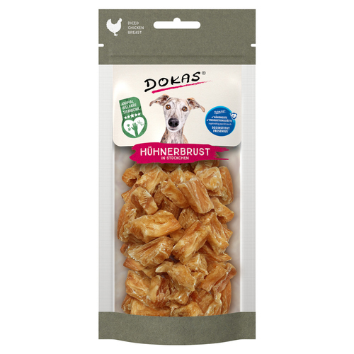 Dokas Welfare Chicken - Hühnerbrust in Stücken 50 g - 11 Stück / Sparpaket