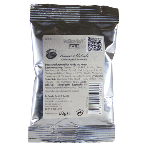 Dr. Clauders BARF Gemüse Smoothy Bänder & Gelenke 60 g für Hunde