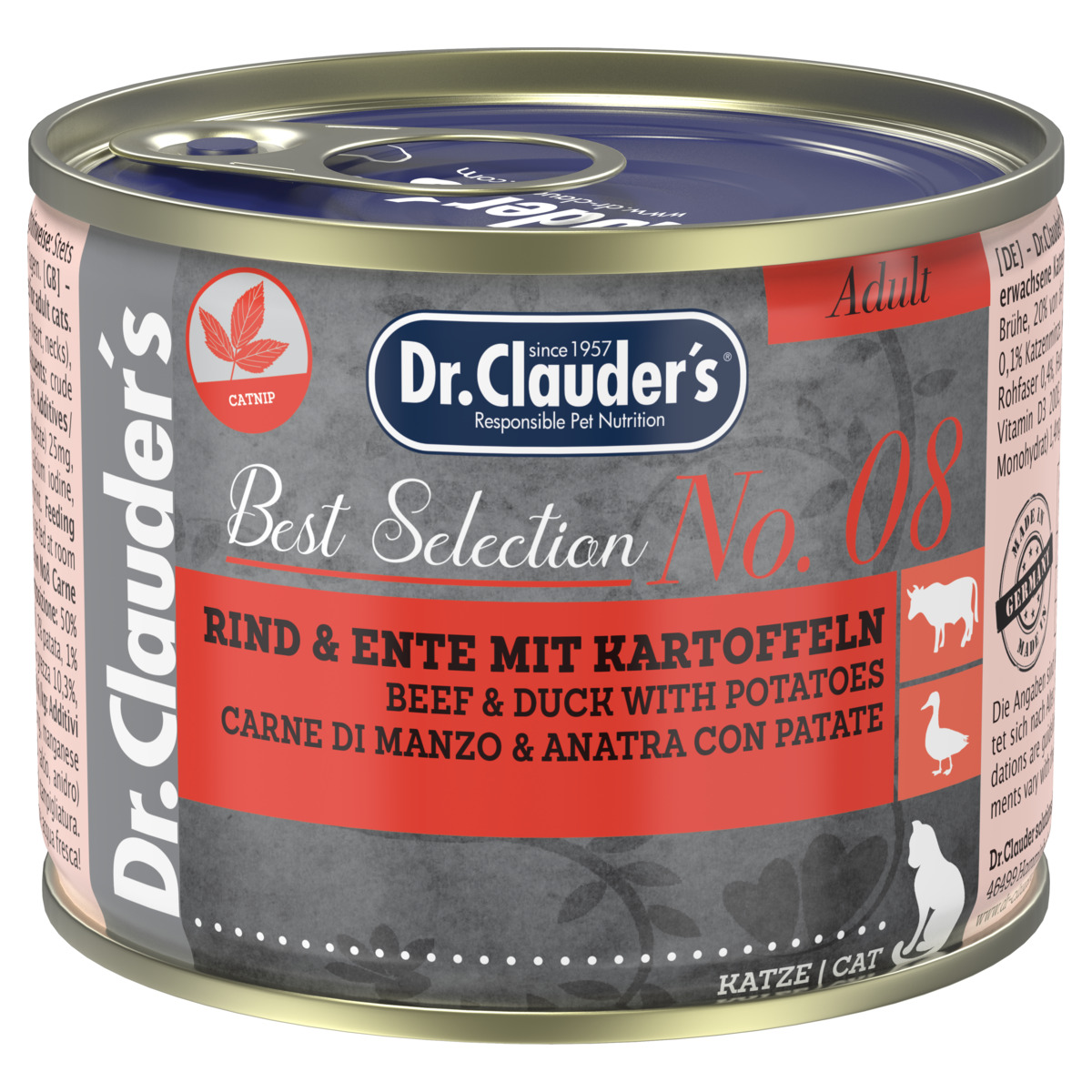 Dr. Clauder's Adult No. 8 Rind & Ente Nassfutter 200g