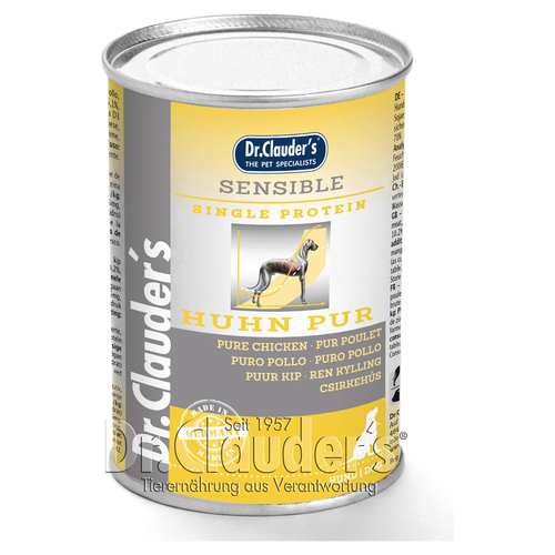 Dr. Clauders Selected Meat Sensible Huhn pur 400 g - 6 Stück