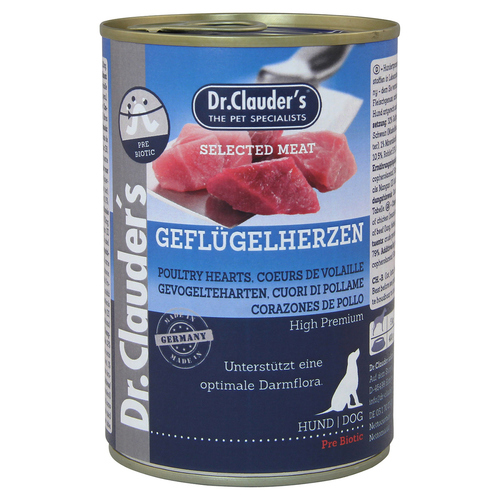 Dr. Clauders Selected Meat mit Geflügelherzen 400 g - 6 Stück