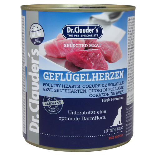 Dr. Clauders Selected Meat mit Geflügelherzen 800 g - 6 Stück