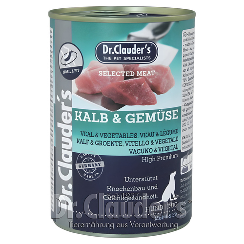Dr. Clauders Selected Meat mit Kalb & Gemüse 400 g - 6 Stück