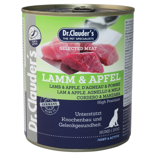 Dr. Clauders Selected Meat mit Lamm & Apfel 800 g - 6 Stück