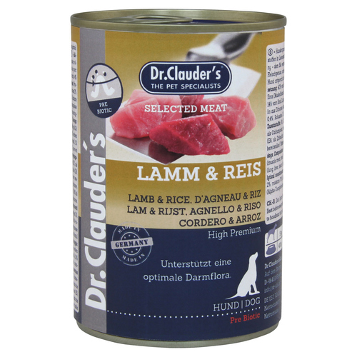 Dr. Clauders Selected Meat mit Lamm & Reis 400 g - 6 Stück