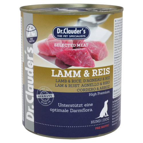 Dr. Clauders Selected Meat mit Lamm & Reis 800 g - 6 Stück