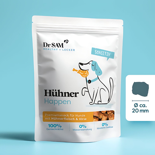 Produktbild von Dr. Sam Hühner Happen für Hunde - 500 g