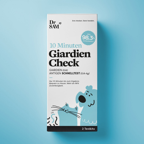 Dr. Sam Pawcheck Giardien Antigen Selbsttest für Hunde, Inhalt: 1 Set