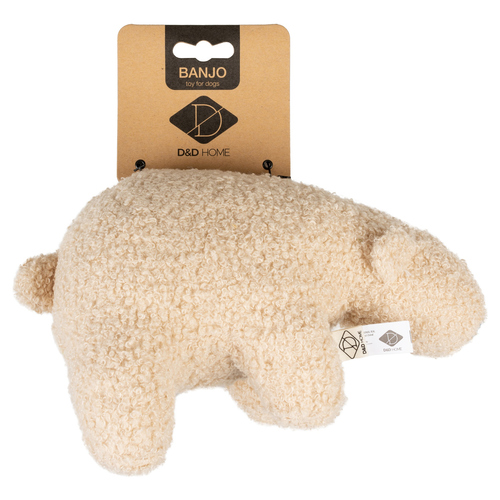 weitere Abbildung D&D Hundespielzeug Banjo Teddystoff mit Quietscher beige