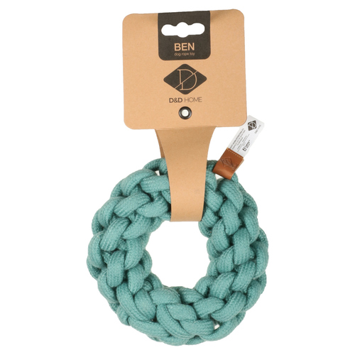 weitere Abbildung D&D Hundespielzeug Ben geflochtener Ring blau