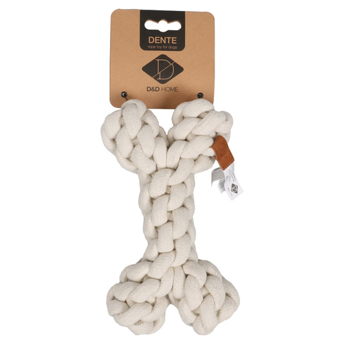 weitere Abbildung D&D Hundespielzeug Dente Knochen Spielseil beige