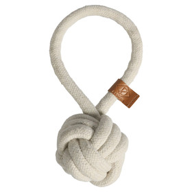 Abbildung D&D Hundespielzeug Harper Ball mit Schlaufe beige