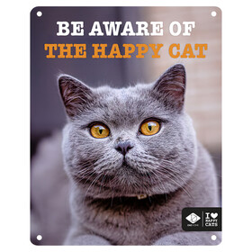 Abbildung D&D Schild I Love Happy Cats Be aware