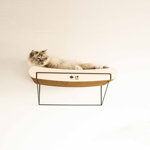 weitere Abbildung D&D Wandregal I Love Happy Cats David gewellt aus Pappe braun/beige